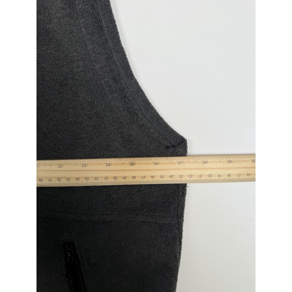 Men's Columbia Dark Gray Fleece Vest Full Zip Zippered Side Pockets Size 2XL - Picture 5 of 6